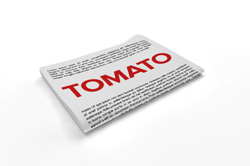 Tomato on Newspaper background
