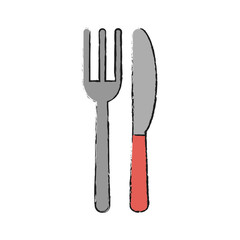 fork and knife cutlery icon image vector illustration design 