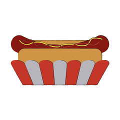 hot dog fast food icon image vector illustration design 