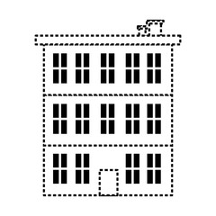 apartament building icon over white background vector illustration