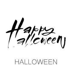 happy halloween lettering