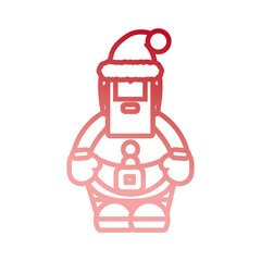 Naklejka premium avatar santa claus icon over white background vector illustration