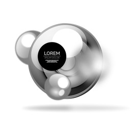 Glass bubble banner template