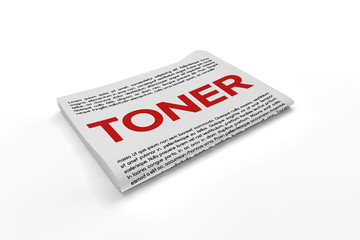 Toner on Newspaper background