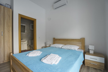 Interior of a bedroom in a private villa