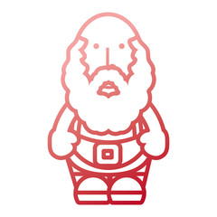 cartoon santa claus icon over white background vector illustration