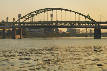The Allegheny River at downtown Pittsburgh, Pennsylvania, USA