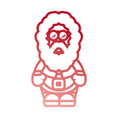 cartoon santa claus icon over white background vector illustration