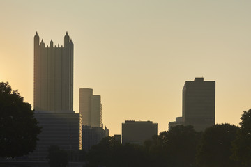 Obraz premium Downtown Pittsburgh, Pennsylvania at sunrise