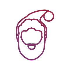 avatar santa claus icon over white background vector illustration