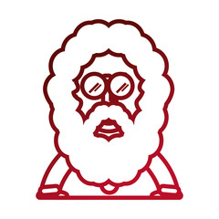 cartoon santa claus icon over white background vector illustration