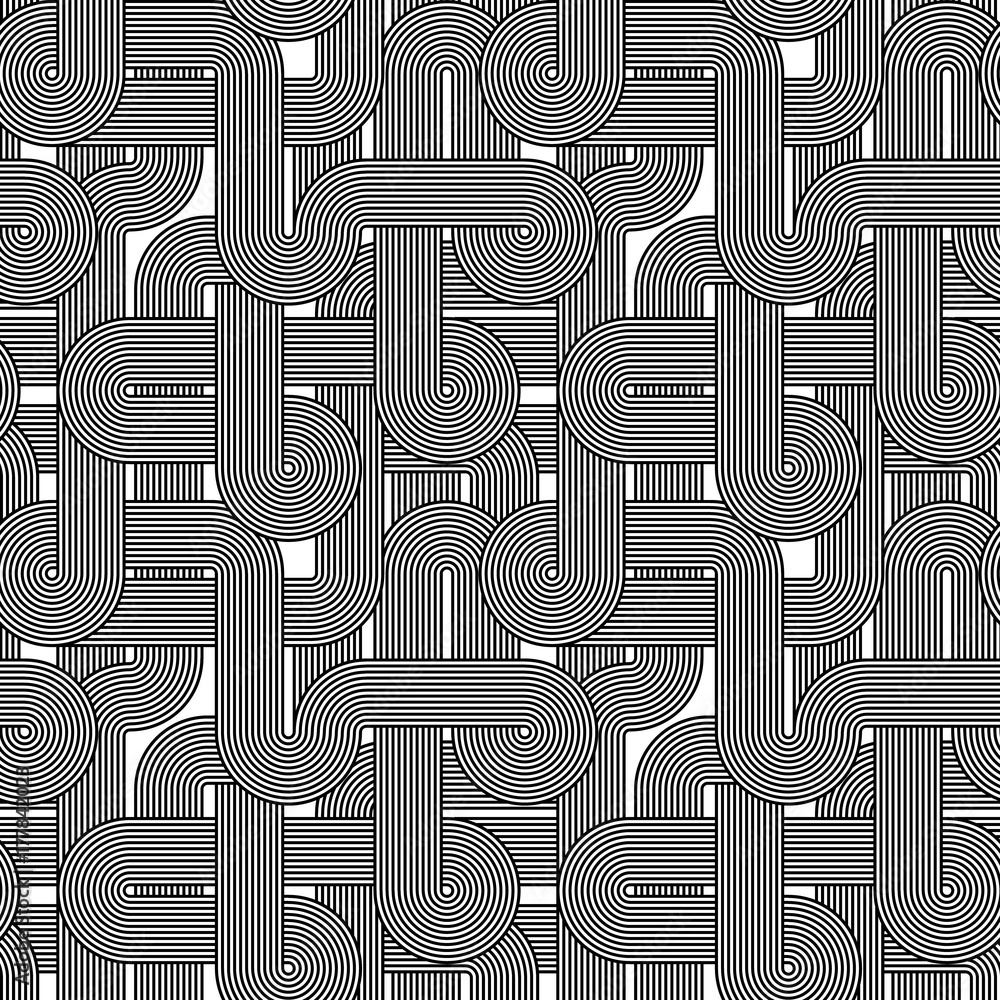 Poster seamless geometric pattern. geometric simple print. vector repeating texture. monochromatic linear b
