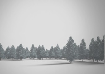Grey background with trees