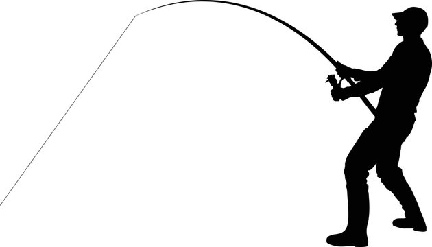 silhouette of the angler