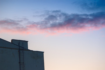 Beautiful summer panorama of old town