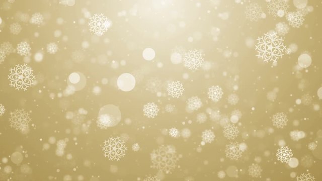 Particles gold snow snowflake winter bokeh glitter awards abstract background vj loop