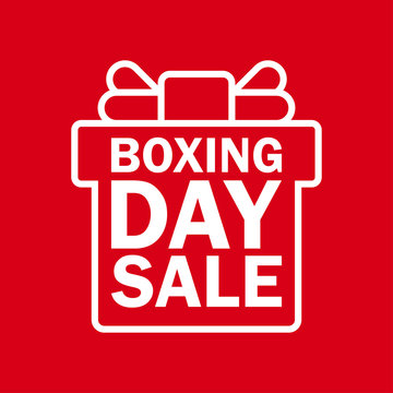 Happy Boxing Day sale. Vector