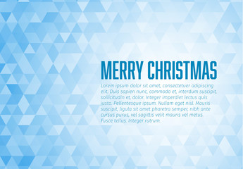 Christmas Card with Blue Gradient Triangles