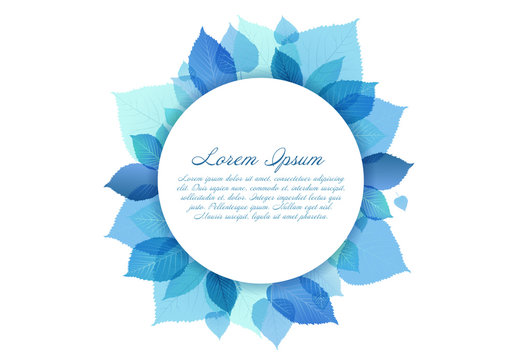 Winter Web Banner with Blue Leaf Accents