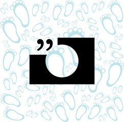  Quotation Mark Speech Bubble. Quote sign icon. Abstract background.