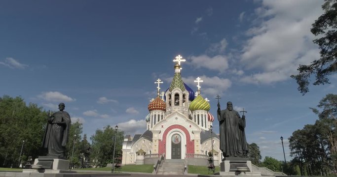 Temple of Prince Igor of Chernigov in Peredelkino Aerial