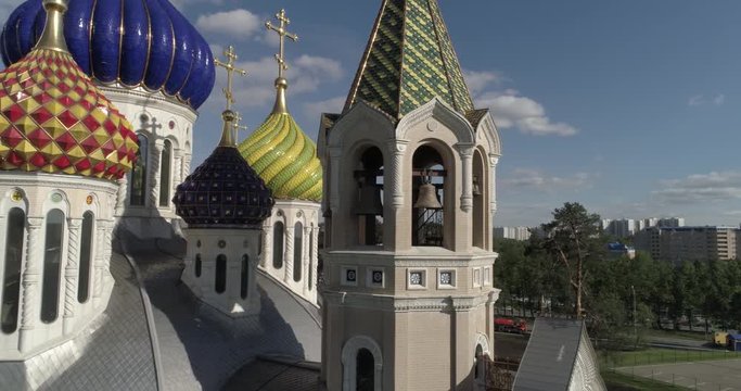 Temple of Prince Igor of Chernigov in Peredelkino Aerial