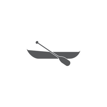 Boat with paddle icon