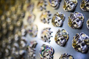 Venice mask isolated on black background