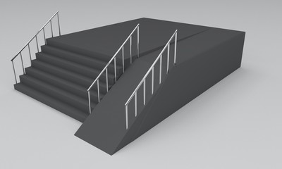 Disabled ladder concept, 3d render