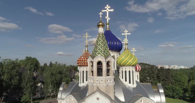 Temple of Prince Igor of Chernigov in Peredelkino Aerial