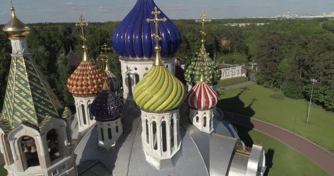 Temple of Prince Igor of Chernigov in Peredelkino Aerial