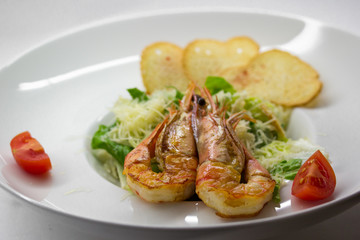  caesar with tiger shrimps