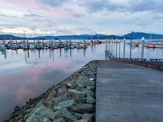 Morning at Auke Bay Harbor in Juneau Alaska