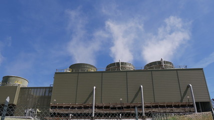 Fototapeta premium Centrale geotermica elettricità produzione di energia green power