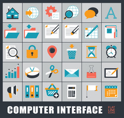 Icons for web and communication technology. Collection of premium quality computer icons. 