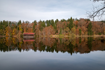 Fototapeta premium Beautiful reflections on the Hackensee