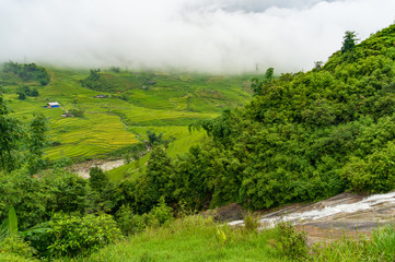 Fototapeta na wymiar Beautiful landscape of remote Vietnamese countryside