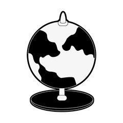 planet earth globe map icon image vector illustration design