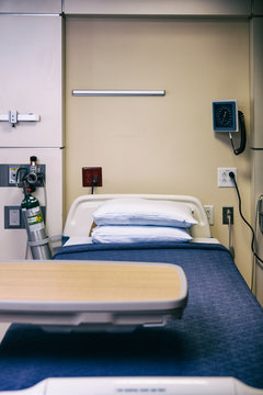 Hospital: Empty Hospital Bed Ready For Patient