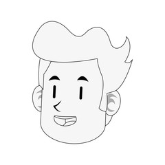 Happy man face image vector illustration design