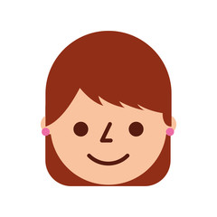 Fototapeta premium young woman profile happy character image