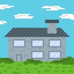 Background house pixel art