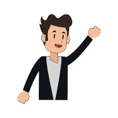 businessman bearded avatar icon image vector illustration design