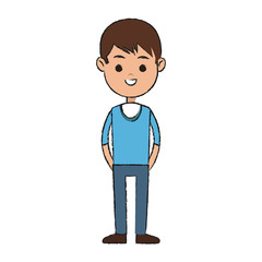 Happy Boy cartoon icon image vector illustration design