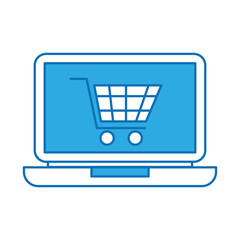 laptop computer cart shopping online order