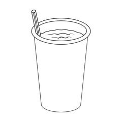 Glass, single icon in outline style.Glass, vector symbol stock illustration web. © pandavector