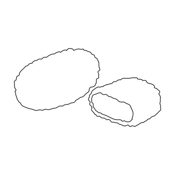 Nugget, single icon in outline style.Nugget, vector symbol stock illustration web.