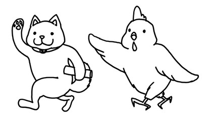 2018年 年賀状素材 バトンタッチ