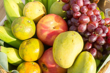 fruit in basket. tropical fruit