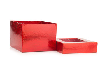 red gift box isolated on white background